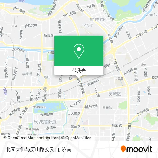 北园大街与历山路交叉口地图