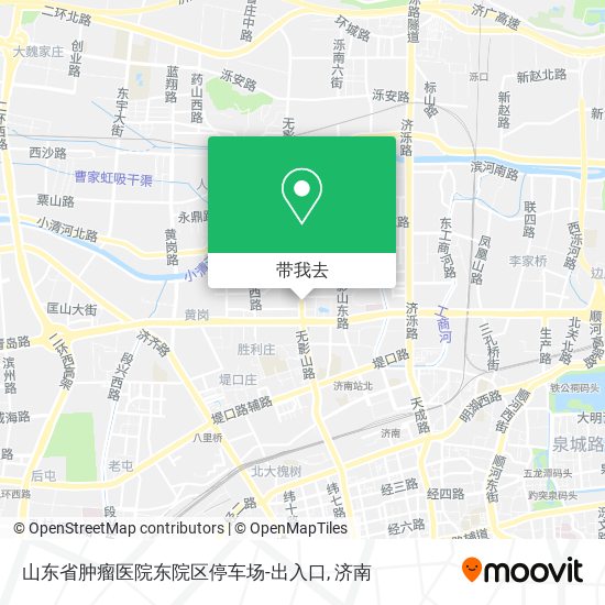 山东省肿瘤医院东院区停车场-出入口地图