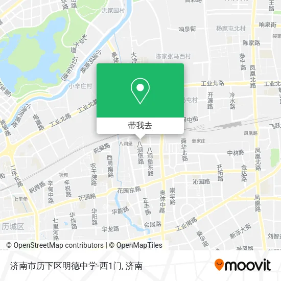 济南市历下区明德中学-西1门地图