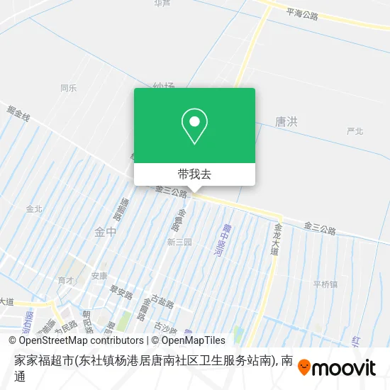 家家福超市(东社镇杨港居唐南社区卫生服务站南)地图
