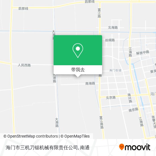 海门市三机刀锯机械有限责任公司地图
