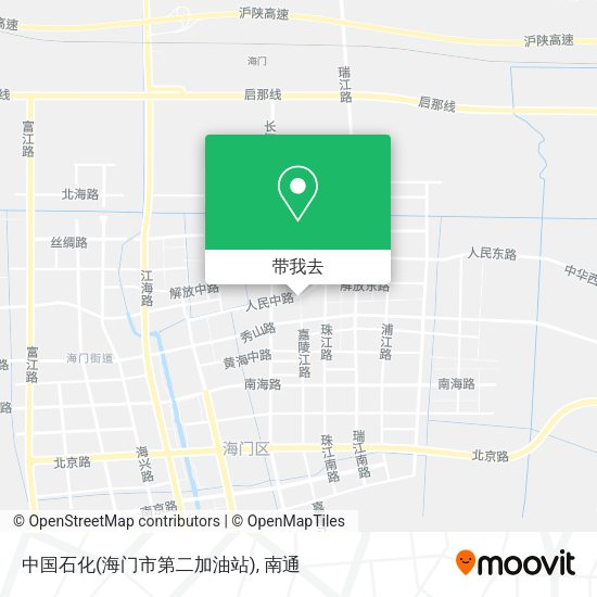 中国石化(海门市第二加油站)地图