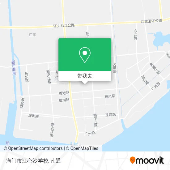 海门市江心沙学校地图