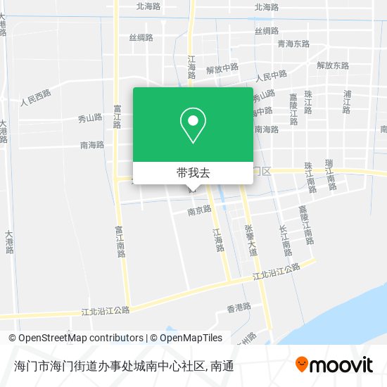 海门市海门街道办事处城南中心社区地图