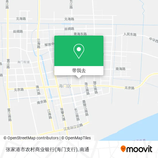 张家港市农村商业银行(海门支行)地图
