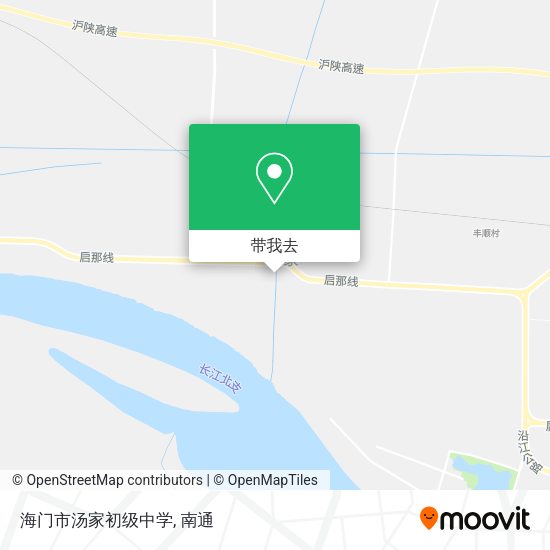 海门市汤家初级中学地图