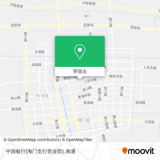 中国银行(海门支行营业部)地图