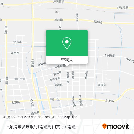 上海浦东发展银行(南通海门支行)地图