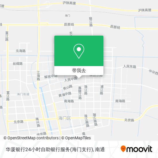 华厦银行24小时自助银行服务(海门支行)地图