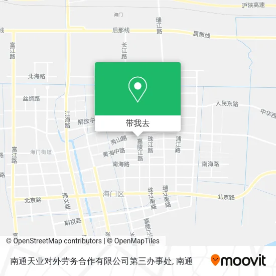 南通天业对外劳务合作有限公司第三办事处地图
