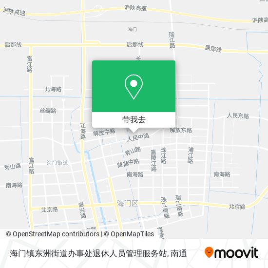 海门镇东洲街道办事处退休人员管理服务站地图