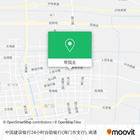 中国建设银行24小时自助银行(海门市支行)地图