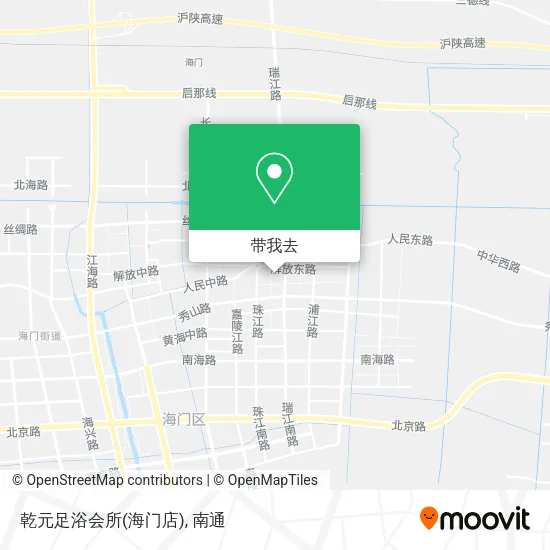 乾元足浴会所(海门店)地图
