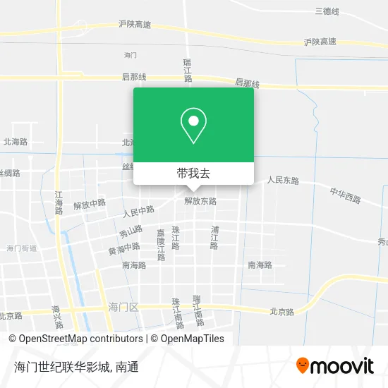 海门世纪联华影城地图