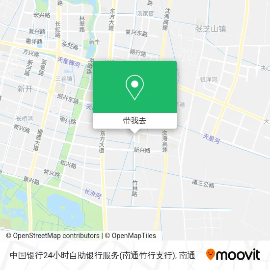 中国银行24小时自助银行服务(南通竹行支行)地图