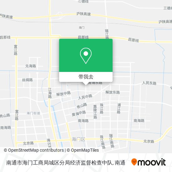 南通市海门工商局城区分局经济监督检查中队地图