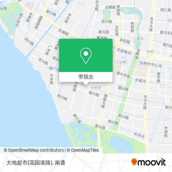 大地超市(花园港路)地图