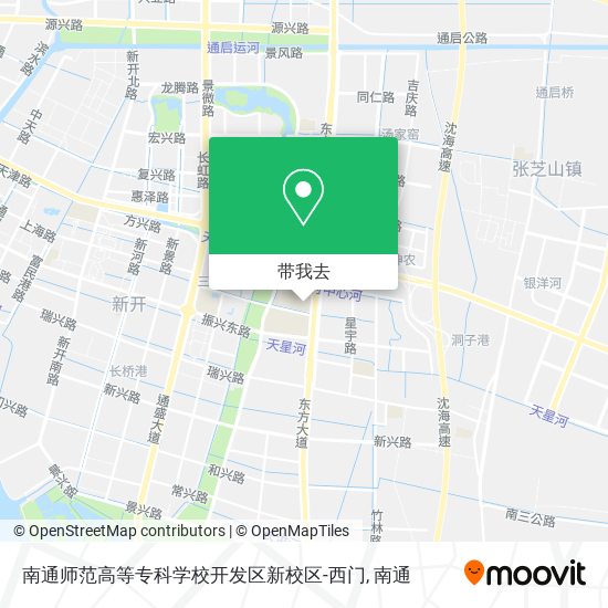 南通师范高等专科学校开发区新校区-西门地图