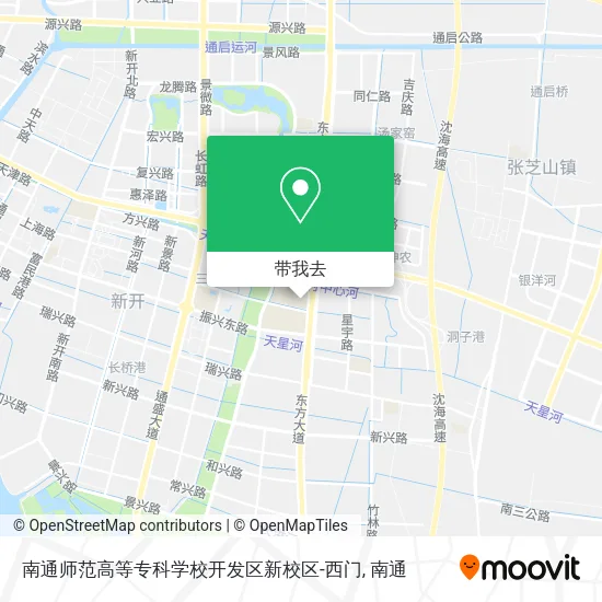 南通师范高等专科学校开发区新校区-西门地图