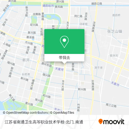 江苏省南通卫生高等职业技术学校-北门地图