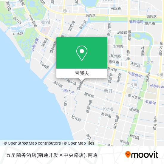 五星商务酒店(南通开发区中央路店)地图