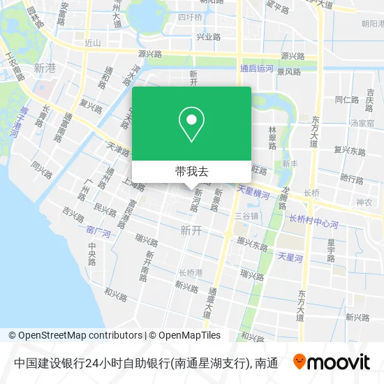 中国建设银行24小时自助银行(南通星湖支行)地图