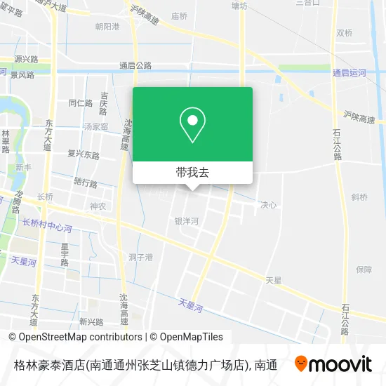 格林豪泰酒店(南通通州张芝山镇德力广场店)地图