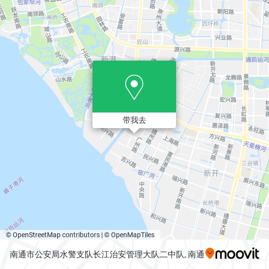 南通市公安局水警支队长江治安管理大队二中队地图