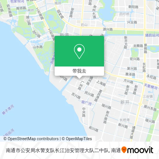 南通市公安局水警支队长江治安管理大队二中队地图