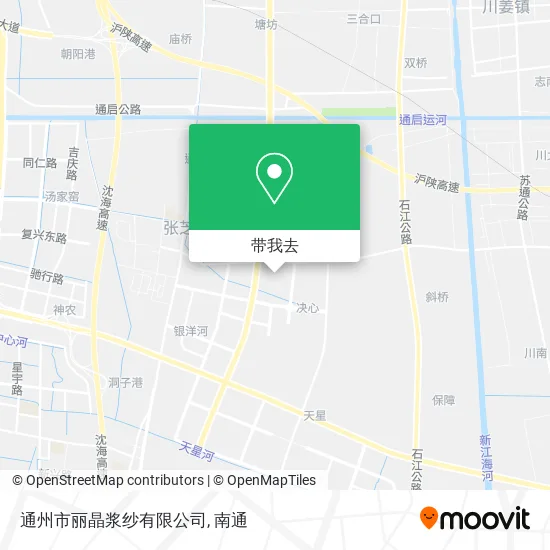 通州市丽晶浆纱有限公司地图