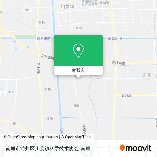 南通市通州区川姜镇科学技术协会地图