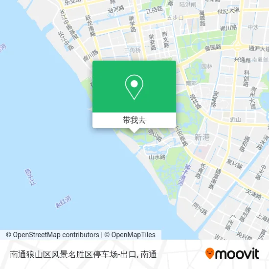 南通狼山区风景名胜区停车场-出口地图
