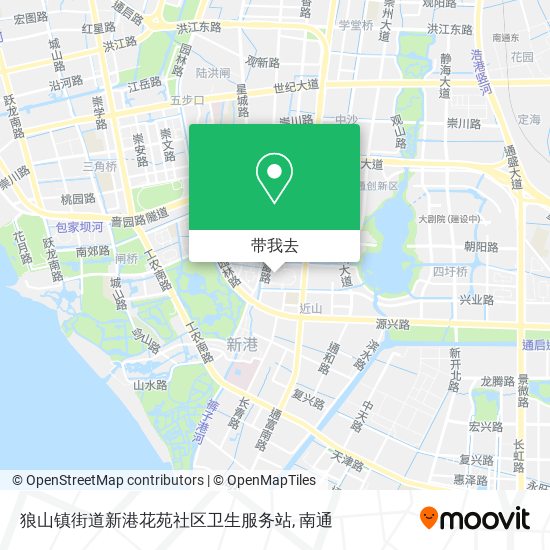 狼山镇街道新港花苑社区卫生服务站地图