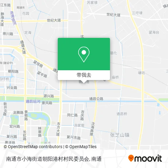 南通市小海街道朝阳港村村民委员会地图