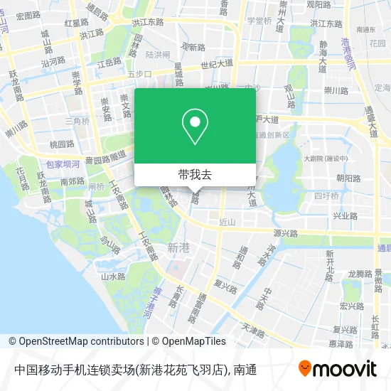 中国移动手机连锁卖场(新港花苑飞羽店)地图