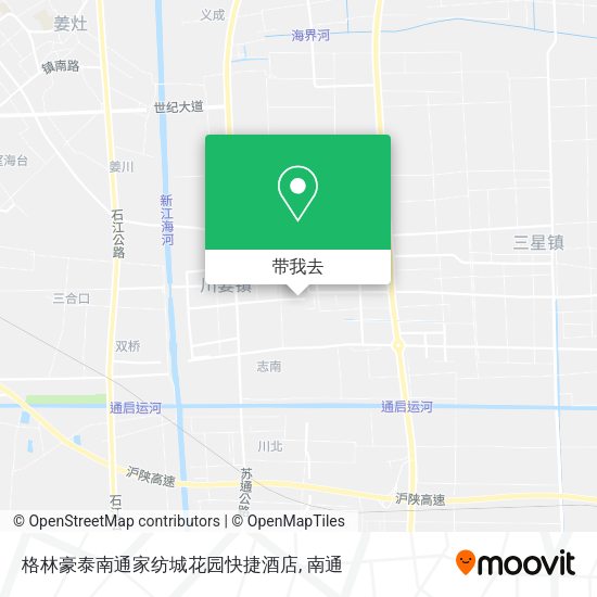 格林豪泰南通家纺城花园快捷酒店地图