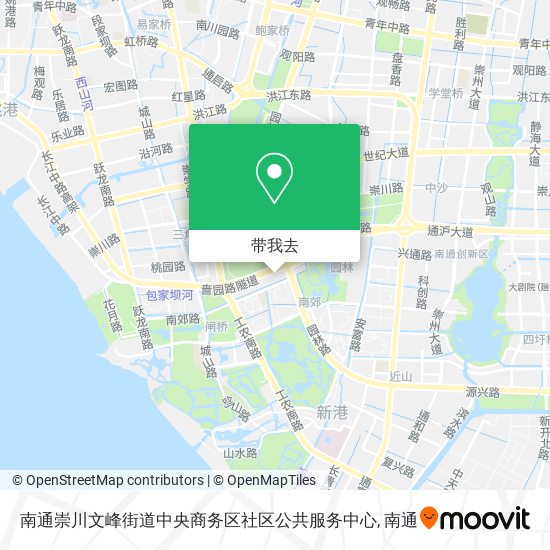 南通崇川文峰街道中央商务区社区公共服务中心地图