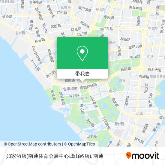 如家酒店(南通体育会展中心城山路店)地图