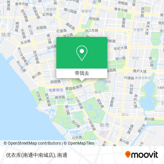 优衣库(南通中南城店)地图