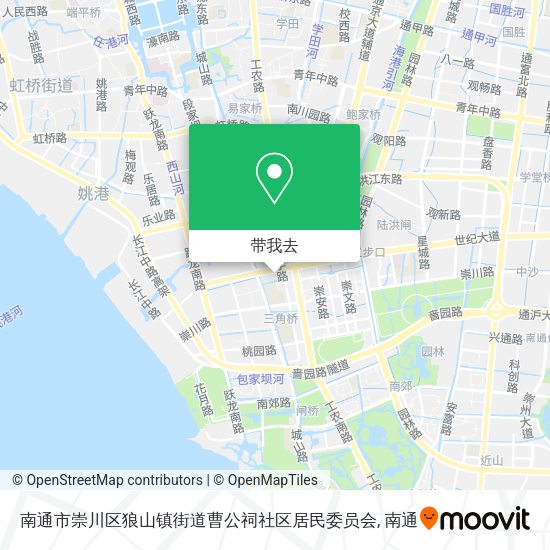 南通市崇川区狼山镇街道曹公祠社区居民委员会地图