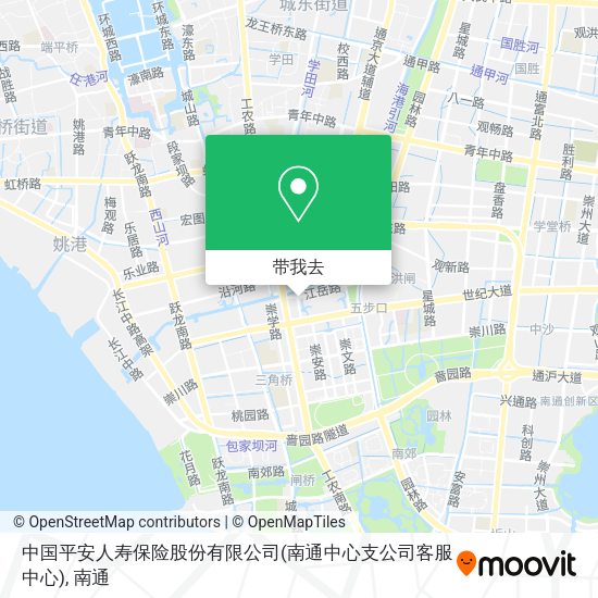 中国平安人寿保险股份有限公司(南通中心支公司客服中心)地图
