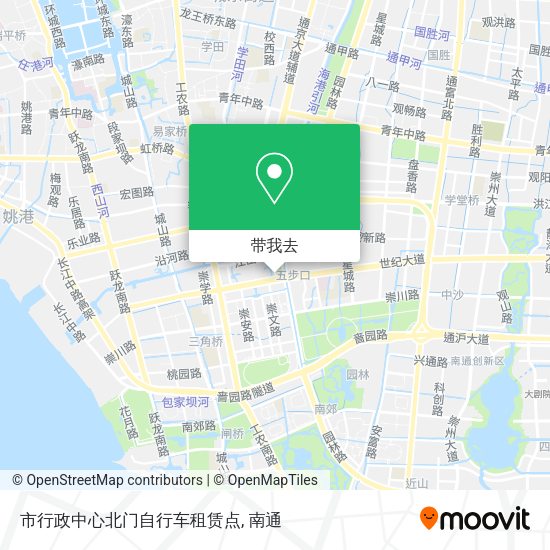 市行政中心北门自行车租赁点地图