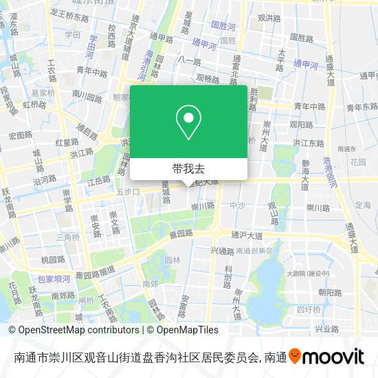 南通市崇川区观音山街道盘香沟社区居民委员会地图