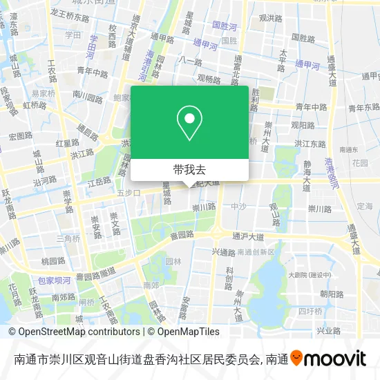 南通市崇川区观音山街道盘香沟社区居民委员会地图