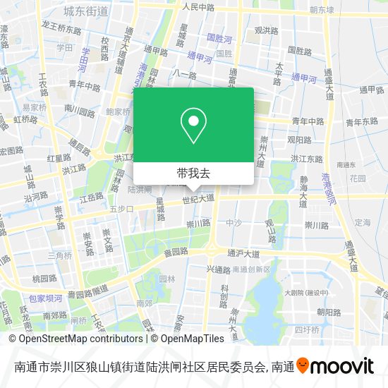 南通市崇川区狼山镇街道陆洪闸社区居民委员会地图