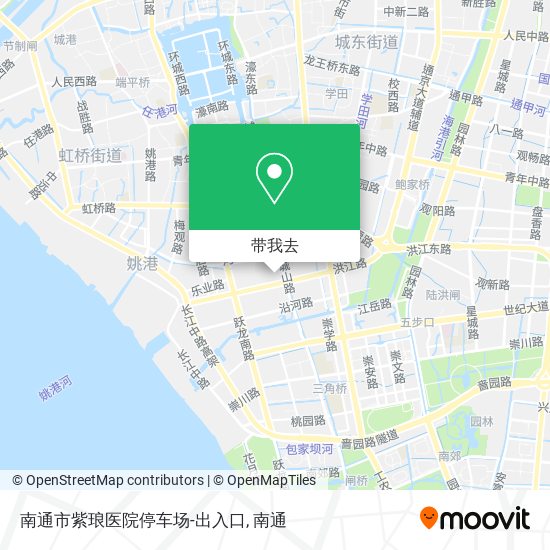 南通市紫琅医院停车场-出入口地图