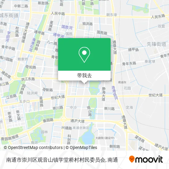 南通市崇川区观音山镇学堂桥村村民委员会地图