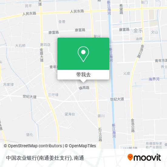 中国农业银行(南通姜灶支行)地图