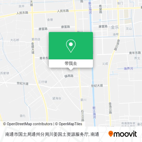 南通市国土局通州分局川姜国土资源服务厅地图