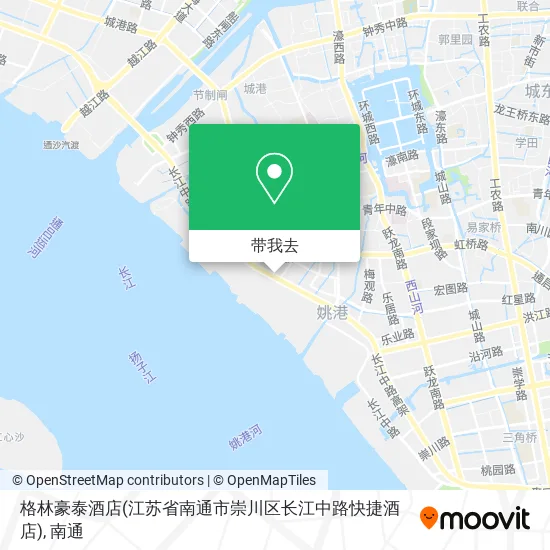 格林豪泰酒店(江苏省南通市崇川区长江中路快捷酒店)地图